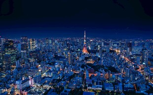 东京璀璨夜景俯瞰图