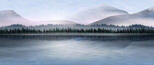 山水风景插画