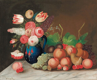 静物花卉蔬果油画作品