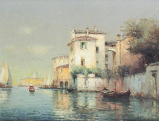 威尼斯河畔风景