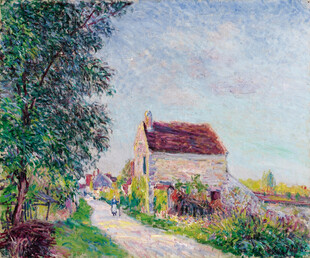 乡村田园风景油画