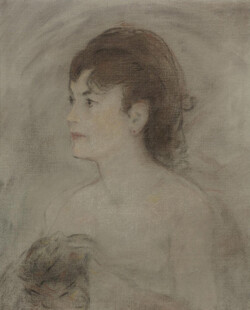 古典风格女性侧身肖像画