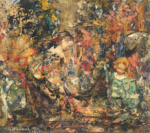 抽象人物绘画艺术作品