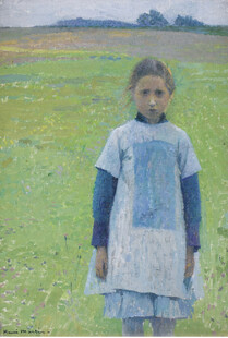 田野中的小女孩
