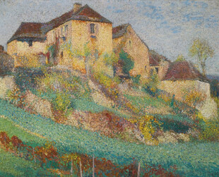乡村田园风景油画