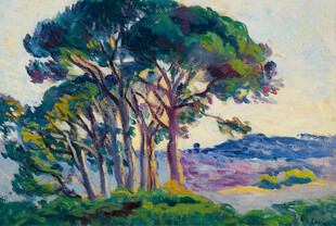 山林景致油画