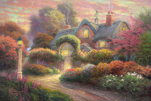 梦幻田园小屋花园美景