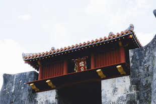 中式城楼建筑特写