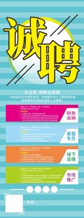招聘海报背景展架图案设计
