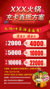 火锅店充值海报