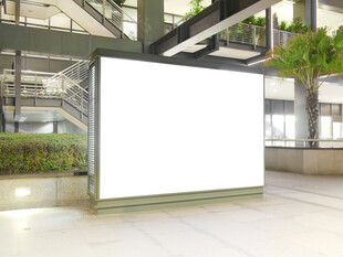 室内空白广告牌展示空间
