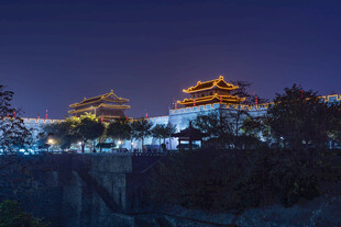 古城楼夜景尽显古韵之美