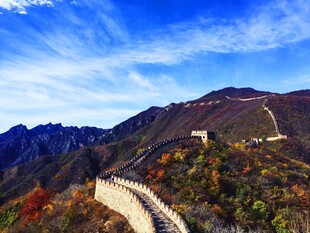 秋日壮美长城景色