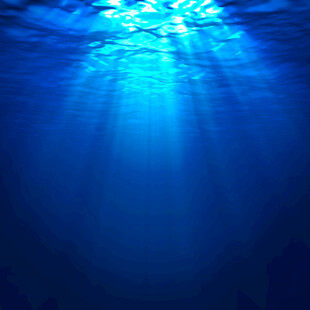 深海蓝色水下光影世界