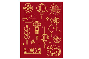 中式传统节日装饰图案