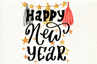 新年祝福装饰图案