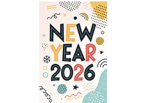 2026新年装饰插画