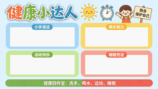 健康小达人宣传展示模板