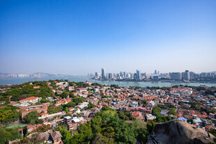 青岛城市风光俯瞰美景