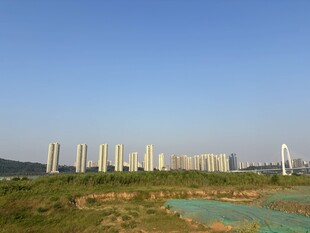 城市远景与开阔绿地景观