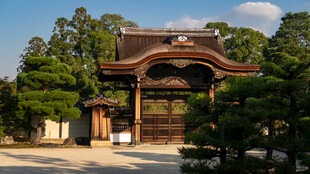日式传统建筑大门景观