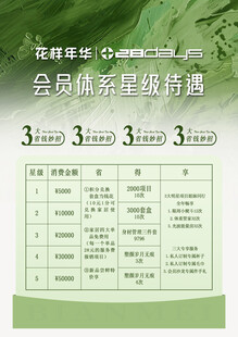 会员体系星级详情表