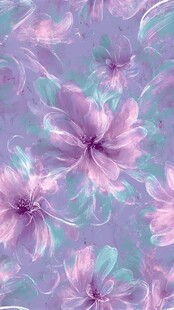梦幻紫色花卉图案背景