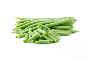 新鲜青豆角堆叠
