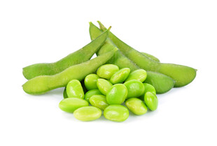 新鲜翠绿毛豆饱满诱人