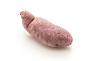 单个紫薯特写