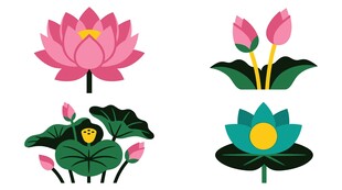荷花图案合集