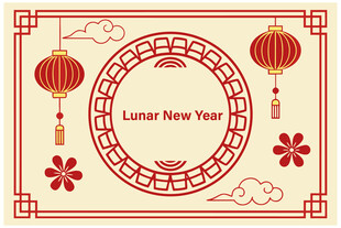 中式新年装饰背景图