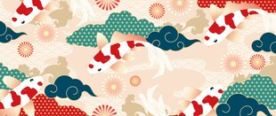 锦鲤国风插画