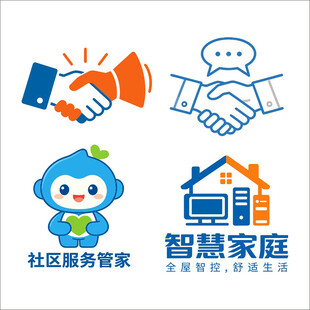 社区服务与智慧家庭图标