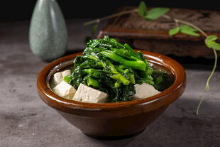 菜心烧豆腐