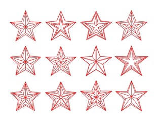 红色五角星素材
