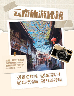 云南旅游攻略海报展示
