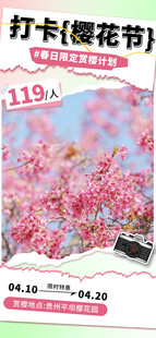 樱花节促销海报