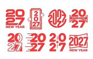 2027 新年字体