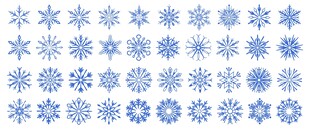 蓝色雪花合集