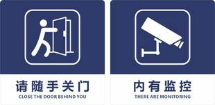 请随手关门 内有监控