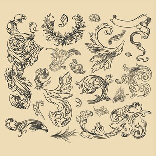 欧式花纹  