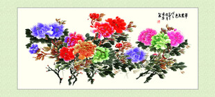 多彩花卉插画