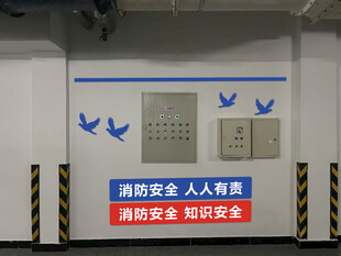 消防设施墙绘宣传画面