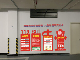 119消防宣传墙展示