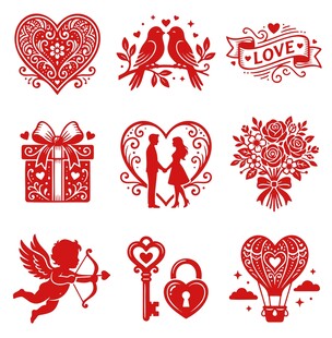 浪漫爱情图案