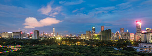 城市璀璨夜景灯火辉煌