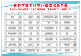 政策下乡村建设项目清单