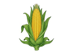 玉米插画设计