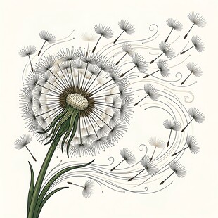 蒲公英插画